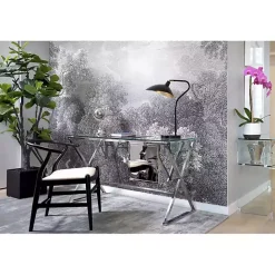 Outlet Kirklands Home Black and Gold Curved Neck Giselle Task Lamp