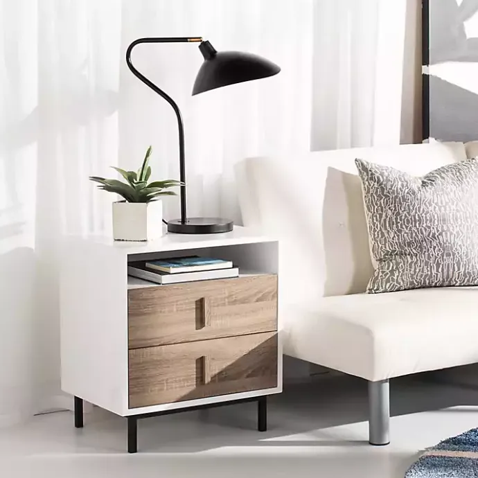 Outlet Kirklands Home Black and Gold Curved Neck Giselle Task Lamp