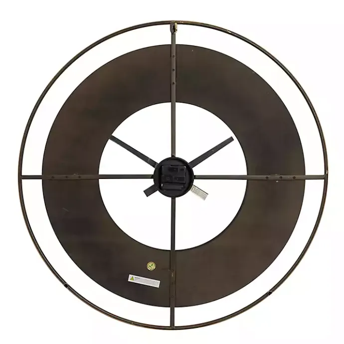 Hot Kirklands Home Black and Gold Open Frame Axis Clock