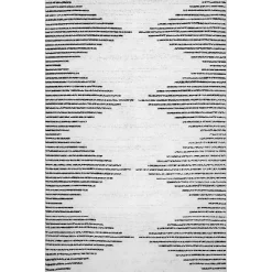 Discount Kirklands Home Black and Ivory Diamond Washable Area Rug, 5x8