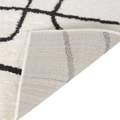 Online Kirklands Home Black and Ivory Monotone Geo Area Rug, 8x10