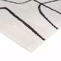 Online Kirklands Home Black and Ivory Monotone Geo Area Rug, 8x10