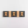Clearance Kirklands Home Black and Natural Wood Dog Hooks