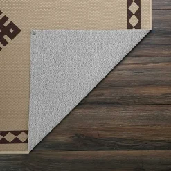 New Kirklands Home Black and Tan Kilim Washable Area Rug, 5x7