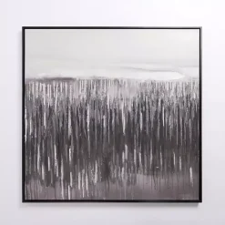 Hot Kirklands Home Black and White Abstract Framed Canvas Art Print