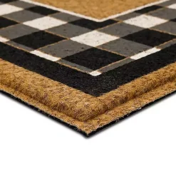 Sale Kirklands Home Black and White Buffalo Check Welcome Doormat