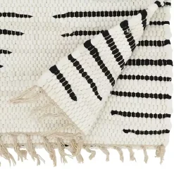 Online Kirklands Home Black and White Diamond Table Runner