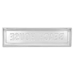 New Kirklands Home Black and White Metal Beach House Wall Sign