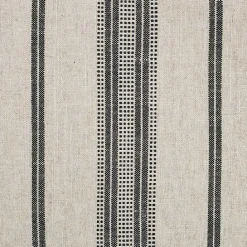 Hot Kirklands Home Black and White Striped Upholstered Ottoman