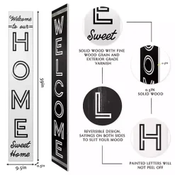 Online Kirklands Home Black and White Welcome Home Two-Sided Porch Board