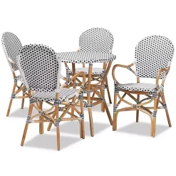 Clearance Kirklands Home Black and White Woven 5-pc. Dining Set
