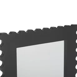Hot Kirklands Home Angular Scalloped Nadia Wall Mirror Black