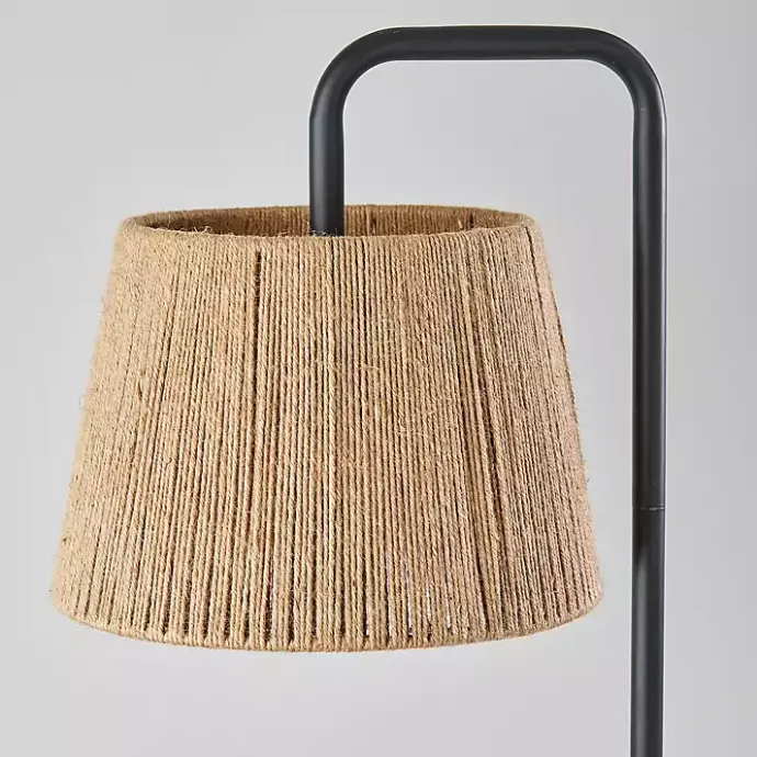 Discount Kirklands Home Arched Rope Lampshade Floor Lamp Black