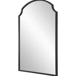 Discount Kirklands Home Arched Scallop Edge Wall Mirror Black