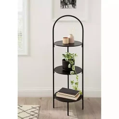 Kirklands Home Arched 3-Tier Plant Stand Black