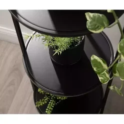 Kirklands Home Arched 3-Tier Plant Stand Black