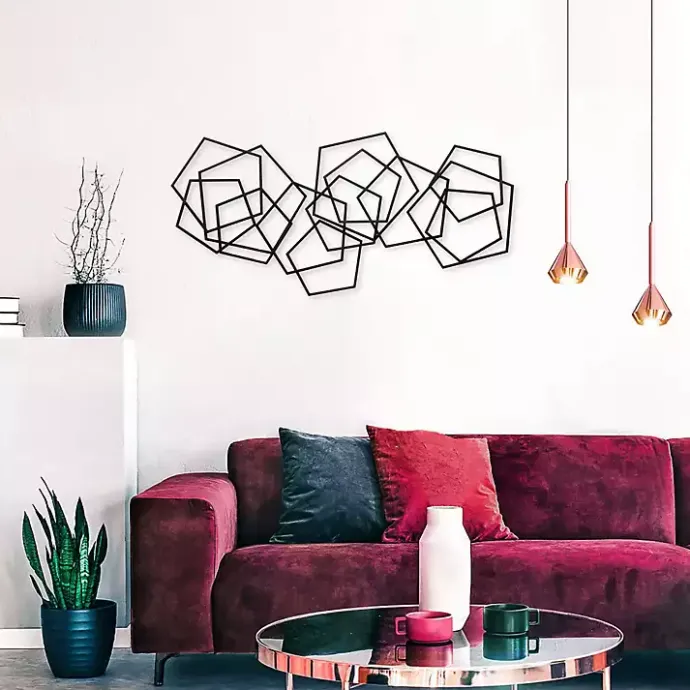 Online Kirklands Home Astraga Pentagon Plaque Black