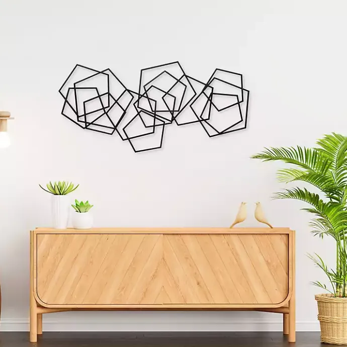 Online Kirklands Home Astraga Pentagon Plaque Black