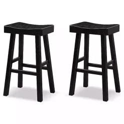 Clearance Kirklands Home Backless Cooper Bar Stools, Set of 2 Black