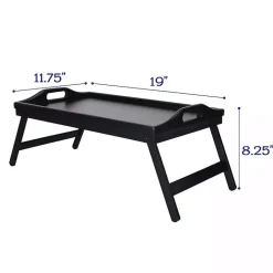 Hot Kirklands Home Bamboo Standing Serving Tray Black