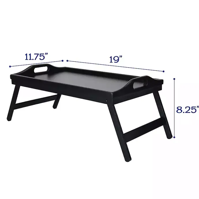 Hot Kirklands Home Bamboo Standing Serving Tray Black