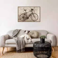 Kirklands Home Black Bike Framed Canvas Art Print