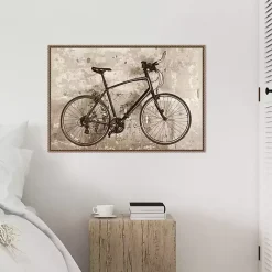 Kirklands Home Black Bike Framed Canvas Art Print