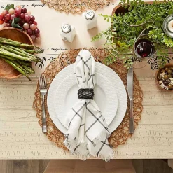 Sale Kirklands Home Bird Nest 6-pc. Napkin Ring Set Black