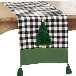 Online Kirklands Home Black Buffalo Check Christmas Tree Table Runner