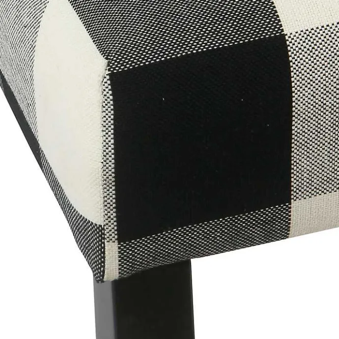Kirklands Home Buffalo Check Dining Chairs, Set of 2 Black