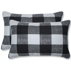 Online Kirklands Home Buffalo Check Lumbar Pillows, Set of 2 Black