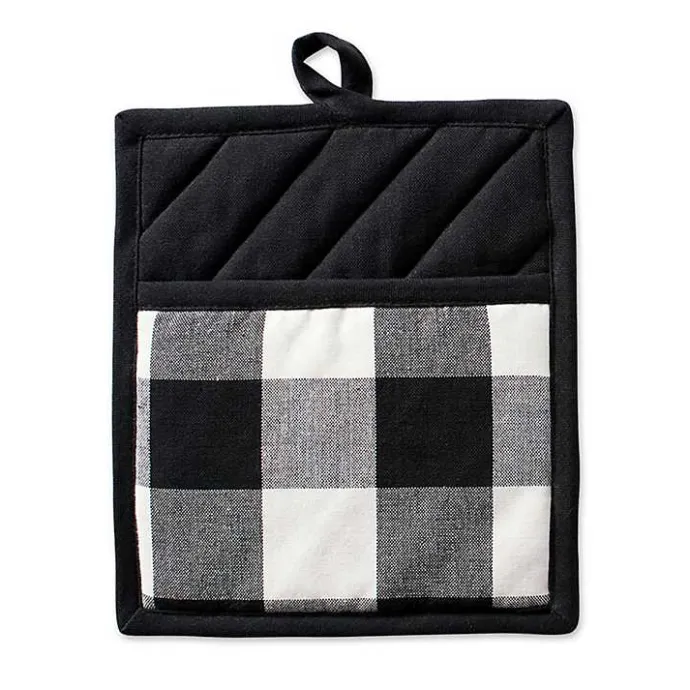 Clearance Kirklands Home Black Buffalo Check 3-pc. Potholder & Towel Set