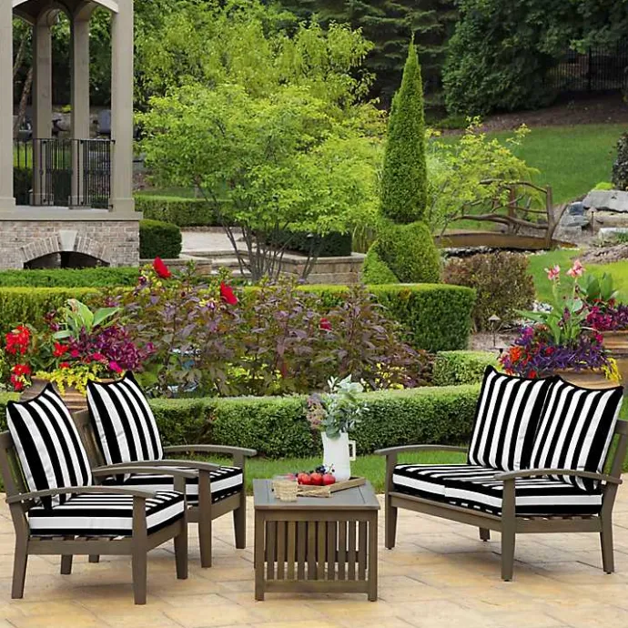 New Kirklands Home Cabana 2-pc. Outdoor Deep Seat Cushion Black