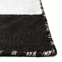 Sale Kirklands Home Black Cabana Stripe Indoor/Outdoor Area Rug, 3x5