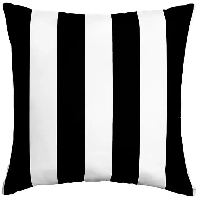 Outlet Kirklands Home Cabana Stripe Outdoor Pillow, 16 in. Black