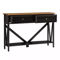 Outlet Kirklands Home Cara Console Table Black