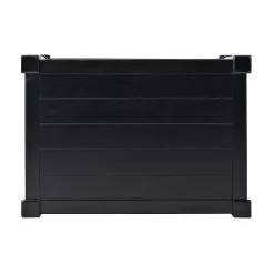 Kirklands Home Carved Pinewood Farmhouse Accent Table Black