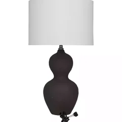 Outlet Kirklands Home Black Ceramic Hourglass Simple Large Table Lamp White
