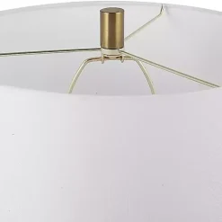 Sale Kirklands Home Black Ceramic Ribbed Table Lamp White