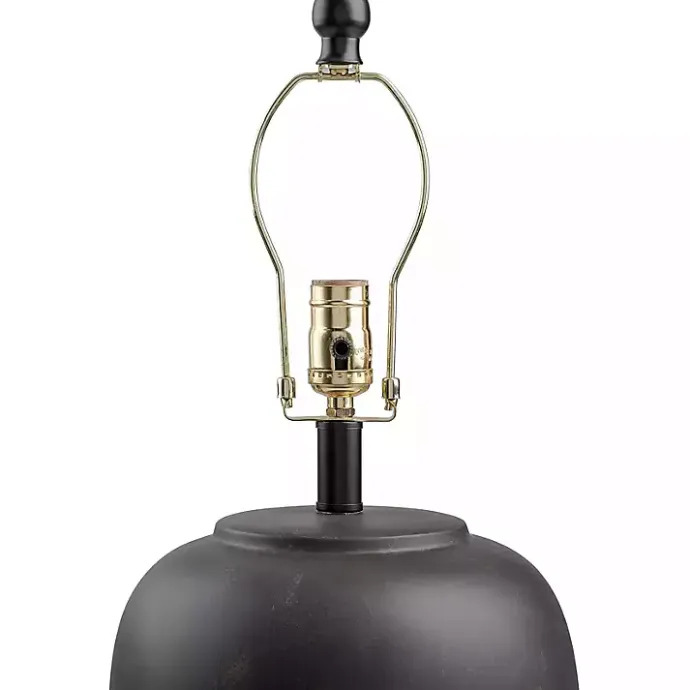 Sale Kirklands Home Black Ceramic Round Table Lamp White