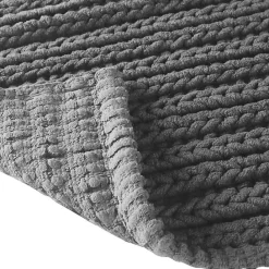 Sale Kirklands Home Chenille Chain Stitched Bath Mat, 30 in. Black