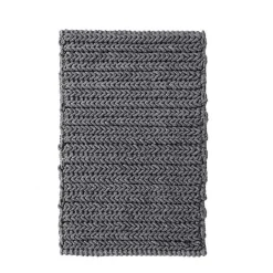 New Kirklands Home Chenille Chain Stitched Bath Mat, 40 in. Black