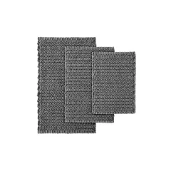 New Kirklands Home Chenille Chain Stitched Bath Mat, 40 in. Black