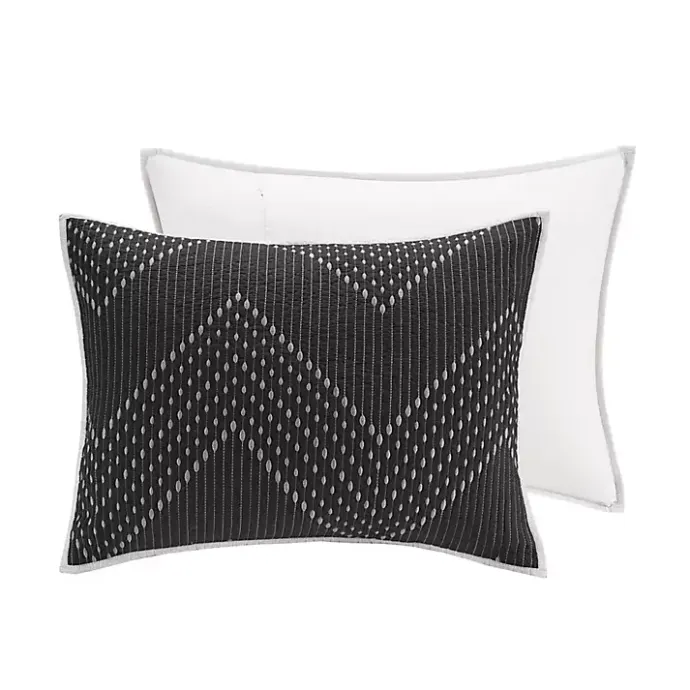 Discount Kirklands Home Chevron Full/Queen 3-pc. Coverlet Set Black