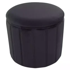 Best Kirklands Home Collapsible Storage Ottoman Black