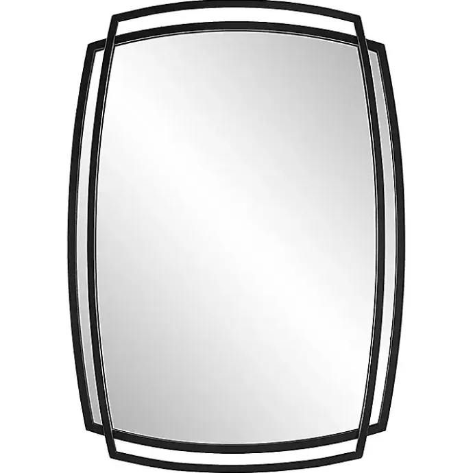 Clearance Kirklands Home Black Curved Overlapping Wall Mirror