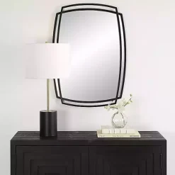 Clearance Kirklands Home Black Curved Overlapping Wall Mirror
