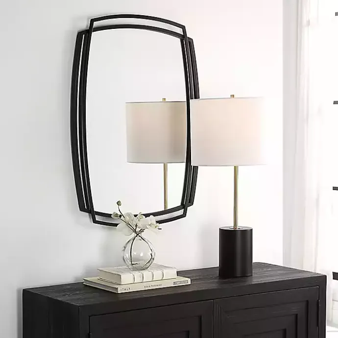 Clearance Kirklands Home Black Curved Overlapping Wall Mirror