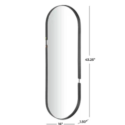 Clearance Kirklands Home Black Cut Metal Gold Accents Oblong Wall Mirror