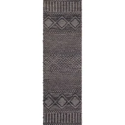 Kirklands Home Diamond Jute Runner, 2x8 Black